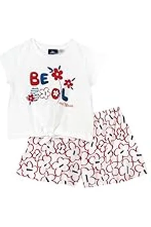 chicco Conjunto Niña con Camiseta/Tirantes y Pantalones Cortos con Cintura Elástica, con Gráficos Modernos y a la Moda, en Algodón, Lavable en Lavadora, Ropa Niña y Chica, Diseñado en Italia