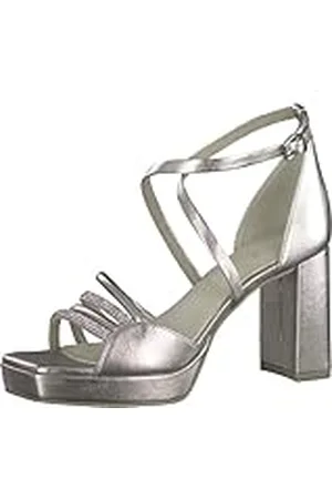 Marco Tozzi 2-2-28356-30, Sandalia con talón para Mujer, Gris (Platinum Comb), 36 EU