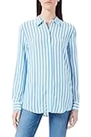 Tommy Hilfiger Viscose Fleur Blouse LS Blusas, Banker STP/Hydrengea Blue, 72 para Mujer