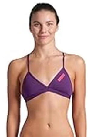Arena Performance Team Top Bikini Deportivo para Mujer, Bañador de Secado Rápido, Tejido Maxfit Eco Resistente al Cloro, Protección UV, Tejido Frontal Forrado