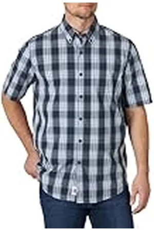 Wrangler Camisa de Cuadros clásica de Manga Corta - - X-Large