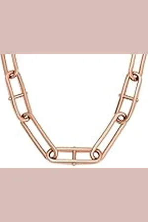Fossil Collar de cadena para mujer Heritage D-Link de acero inoxidable en tono oro rosa, JF04670791