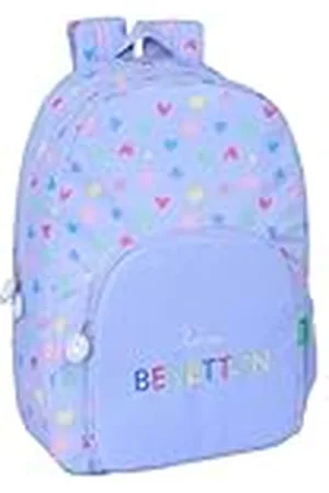 Safta BENETTON - Mochila Escolar, Adaptable a Carro, Ideal para Niños de Diferentes Edades, Cómoda y Versátil, Calidad y Resistencia