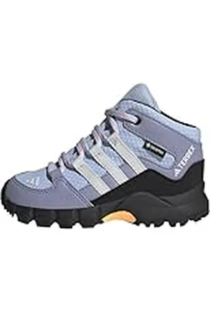 adidas Terrex Mid Gore-Tex Hiking Shoes, Zapatos de Senderismo Unisex bebé, Blue Dawn/Grey/Solar Gold, 20 EU