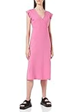ONLY Onlmay S/L Wrap Midi Dress Jrs Vestido, , Mujeres