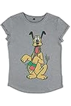 Disney Mickey Classic Pluto Holiday Colors-Camiseta de Manga Larga para Mujer, , XL