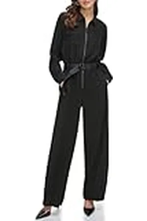 DKNY Mono de Manga Larga con Cremallera Frontal, , 36 para Mujer
