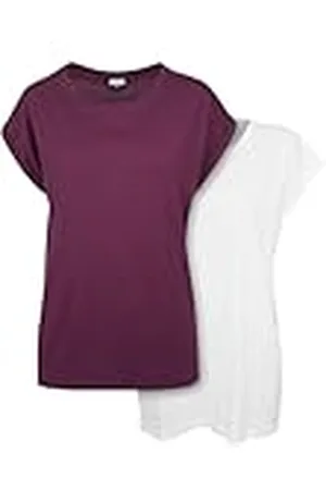 Urban classics Ladies Extended Shoulder Tee 2-Pack, Camiseta, Mujer, , S