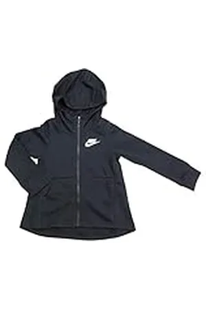 Nike G NSW Hoodie FZ Stmt Sudadera, Niñas, Black, M