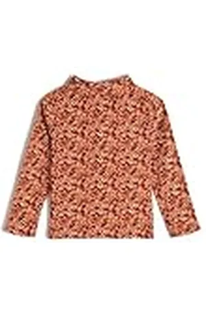 Koton T-Shirt Long Sleeve High Neck Flower Printed Textured, Camiseta niñas,