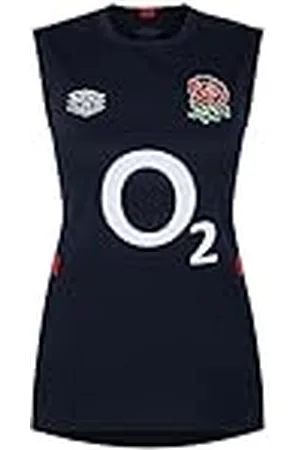 Umbro Camiseta sin Mangas de Inglaterra (O2) Wmns Jersey, Mujeres, Blazer Azul Marino/Vestido Azul/Escarlata Llama, 38