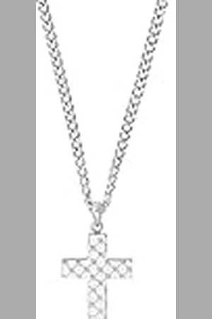 JOOP! Cadena con colgante de acero inoxidable collar de los hombres, 60 cm, , cruz, viene en caja de regalo de joyería