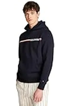 Tommy Hilfiger Hoodie Hombre Chest Stripe con Capucha, , XS