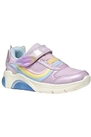 Geox J FADINLIGHT Girl A, Zapatillas, Lilac/Multicolor, 33 EU