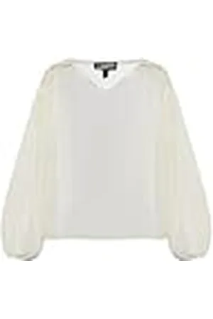 Dreimaster Vintage Blusa de algodón, Color Blanco, M para Mujer