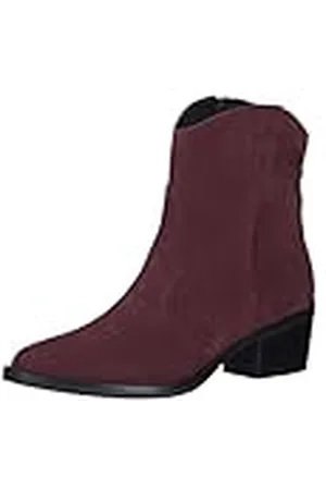 Tamaris Botines de Tacón para Mujer de Piel, Tacón Cuadrado, Cómodos, , 37 EU