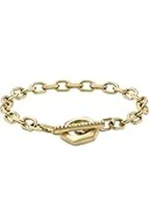 Armani Exchange Pulsera para Hombre, Longitud: 220mm, Anchura: 17.5mm, Altura: 20mm Oro Pulsera Acero Inoxidable, AXG0104710