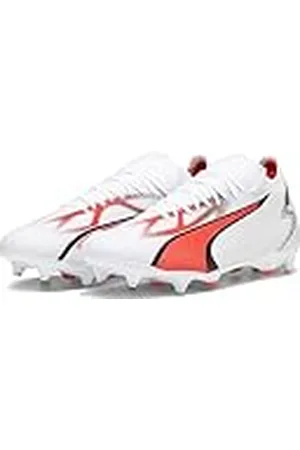 PUMA Ultra Match Mxsg, Zapatillas de fútbol Hombre, Blanco Black Fire Orchid, 46.5 EU