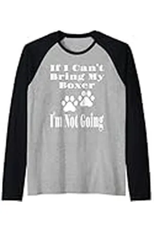 Funny Dog Lover Gifts Es curioso que si no puedo llevar a mi bóxer, no voy a ser amante de los perros, mamá Camiseta Manga Raglan