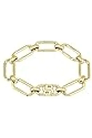 HUGO BOSS Jewelry Pulsera de Cadena para Mujer Colección DOUBLE B SWING en Amarillo con un Charm Doble B - 1580628