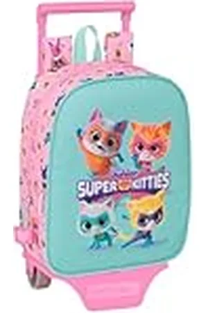 Safta SUPERKITTIES - Mochila Guardería con Carro, Ideal para Niños de Diferentes Edades, Cómoda y Versátil, Calidad y Resistencia, 22x10x27 cm