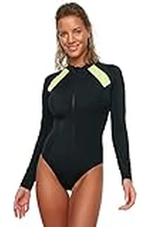 Trendyol Bañador de Manga Larga con temática de Surf Traje de baño de una Pieza, , 62 para Mujer