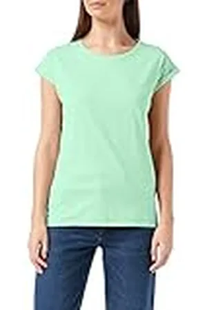 Build Your Brand Ladies Extended Shoulder tee Camiseta, , L para Mujer
