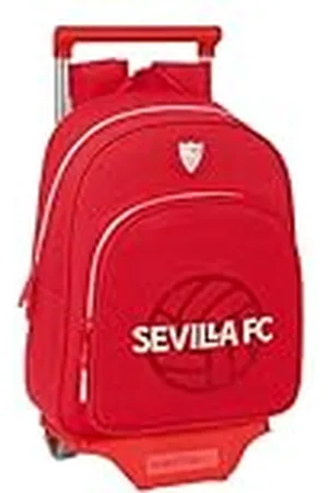Safta SEVILLA FC - Mochila Infantil con Carro 705, Ideal para Niños de Diferentes Edades, Cómoda y Versátil, Calidad y Resistencia, 28x10x34 cm, Color