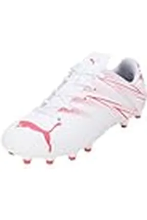 PUMA Attacanto FG/AG Jr, Zapatillas de fútbol, White Fire Orchid, 35.5 EU