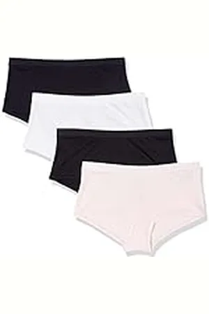 Amazon Braga Tipo bóxer de Punto Acanalado Mujer, Pack de 4, , 40
