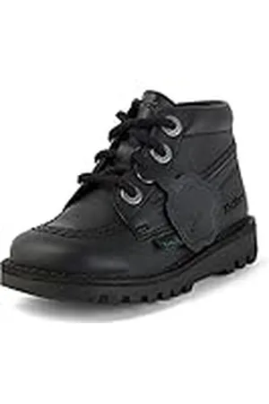 Kickers Kick Hi Vegan Synt Iu Blk, Botas Cortas al Tobillo Unisex bebé, Black, 24 EU