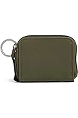 Vera Bradley Cartera pequeña de algodón con Cremallera para Mujer con protección RFID, Color Verde Hiedra escaladora, algodón Reciclado, Talla única