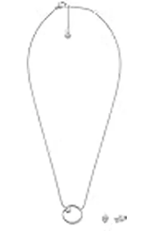 Skagen Conjunto para regalar de pendientes y collar para mujer Kariana con un corazón transparente, SKJB1016SET