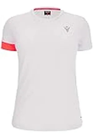 macron Run Start Scd Hattie Reflex-Camiseta PRNT Wht/Ncor SS Wmn, Mujer, Color Blanco, S