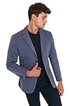 Trendyol Chaqueta Delgada Lisa con Cuello de Solapa Abrigo, , 56 para Hombre