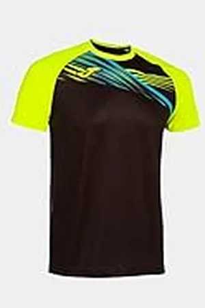 Joma Camiseta Manga Corta Elite x Negro Amarillo Fluor