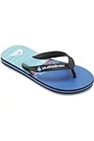 Quiksilver Molokai Art II Youth, Sandalia Hombre, Negro, Azul y Azul, 32 EU