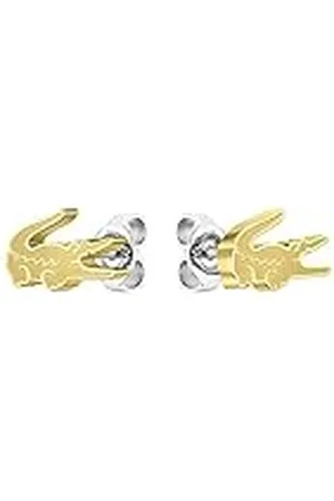 Lacoste Pendientes de botón para Mujer Colección CROCODILE disponibles en Color Plata, Oro Amarillo o Oro Rosa
