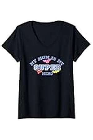 DC Comics Originals Mujer Justice League Mum Super Hero Dia de la Madre Camiseta Cuello V