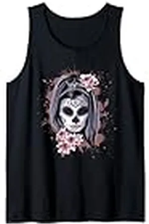 Halloween La Calavera Catrina Candy Sugar Calavera Chica Camiseta sin Mangas