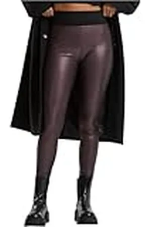 Urban classics Leggings de Mujer, Leggings de Cuero Sintético, Pantalones con Cintura Alta, Cintura Antiestrés, Tallas de XS - 5XL