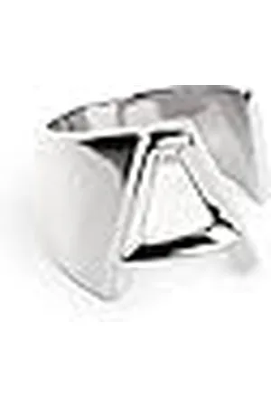 SINGULARU Anillo Personalizado Letter Signet. Macizo Ajustable. Latón con Acabado Baño de Oro de 18 Kt. Talla Unica. Joyas para Mujer. Letra A