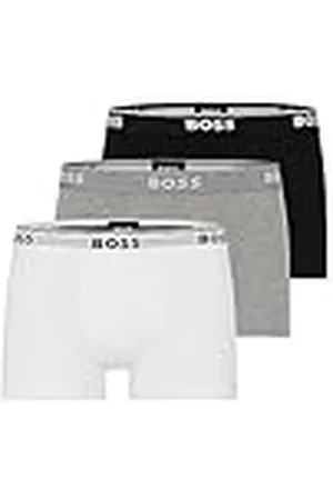 HUGO BOSS 3-Pack Stretch Cotton Regular Fit Trunks Bañadores Ajustados para Hombre, , L (Pack de 3)
