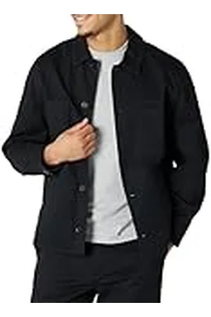 Amazon Chaqueta Utilitaria de Algodón Elástico de Corte Holgado Hombre, , XS