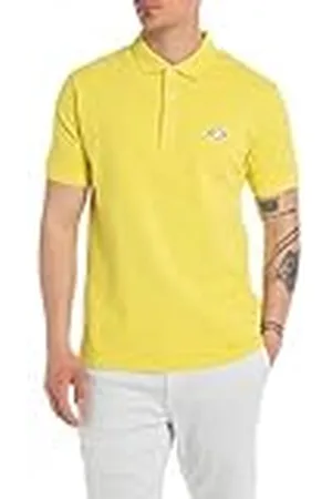 Replay Polo de hombre de manga corta clásico, amarillo , 3XL