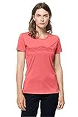 Jack Wolfskin Crosstrail Graphic T W Camiseta, Desert Rose, Small para Mujer