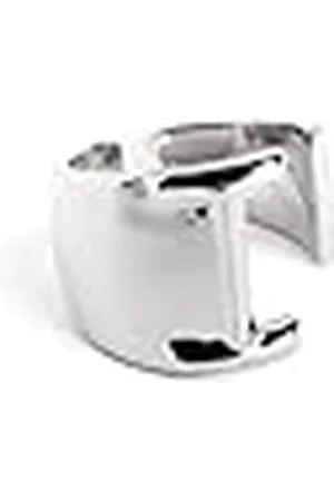 SINGULARU Anillo Personalizado Letter Signet. Macizo Ajustable. Latón con Acabado Baño de Oro de 18 Kt. Talla Unica. Joyas para Mujer. Letra I