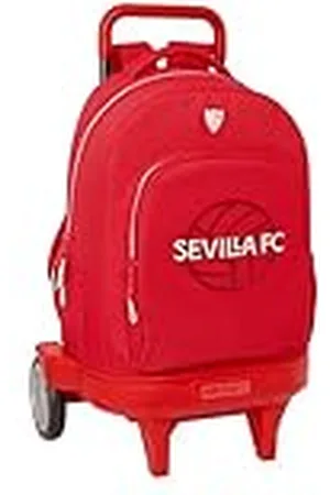 Safta SEVILLA FC - Mochila Grande con Ruedas, Compact Evolución, Extraíble, Ideal para Niños de Diferentes Edades, Cómoda y Versátil, Calidad y Resistencia, 33x22x45 cm, Color
