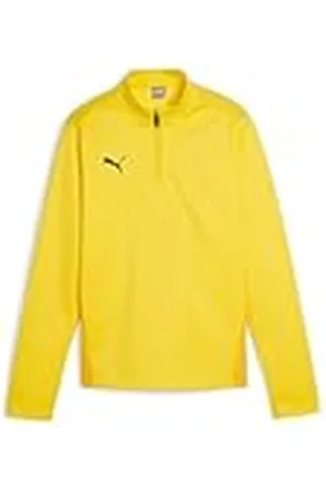 PUMA TeamGOAL Training 1/4 Zip Top Jr Ajustado, Unisex niños, Amarillo Negro-Sport Amarillo, 140