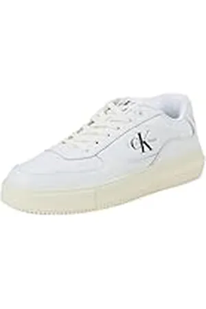 Calvin Klein Jeans CHUNKY CUPSOLE LOW LTH ML META Zapatillas deportivas Mujer, Blanco (Bright White/Creamy White), 36 EU